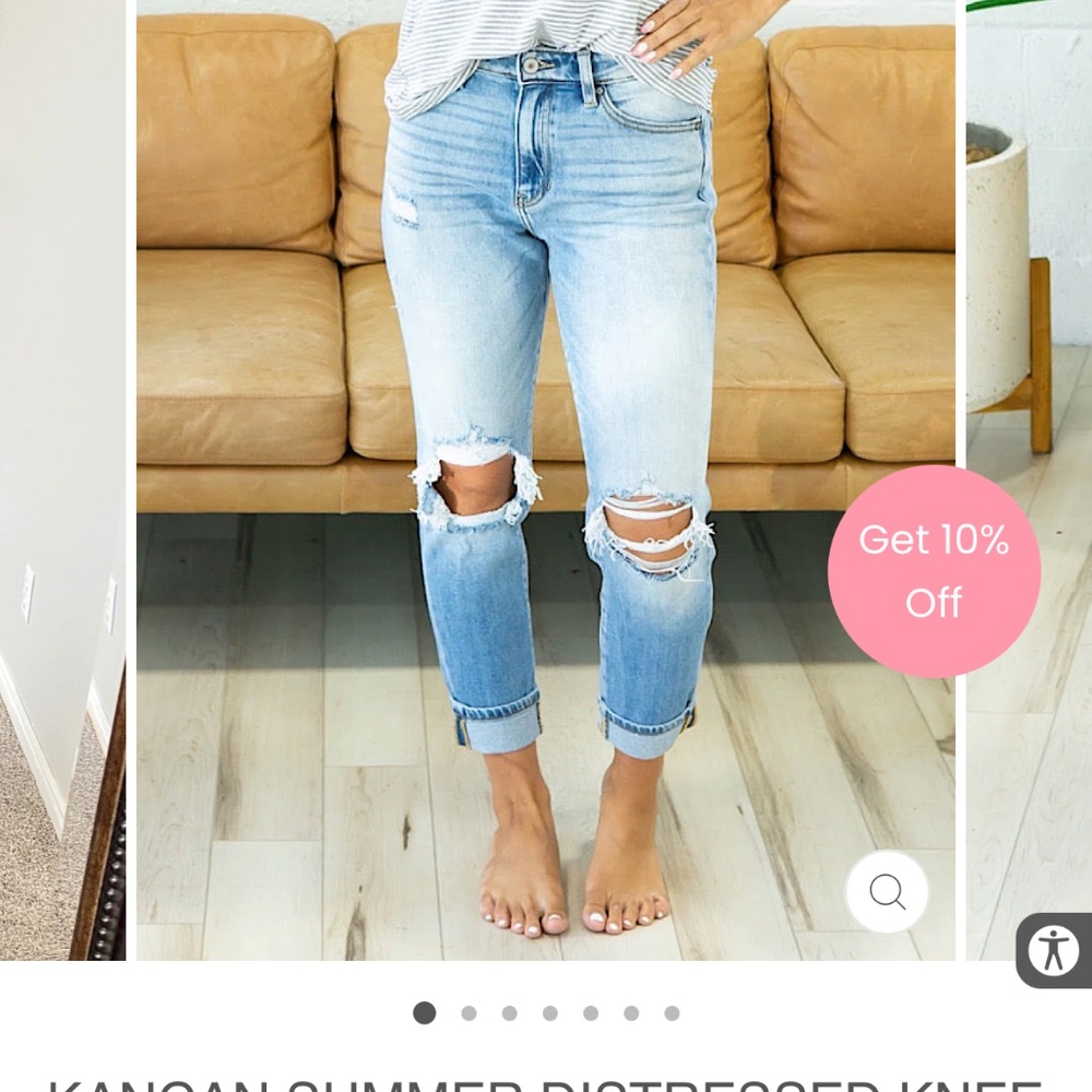 Kancan summer distress knee jeans